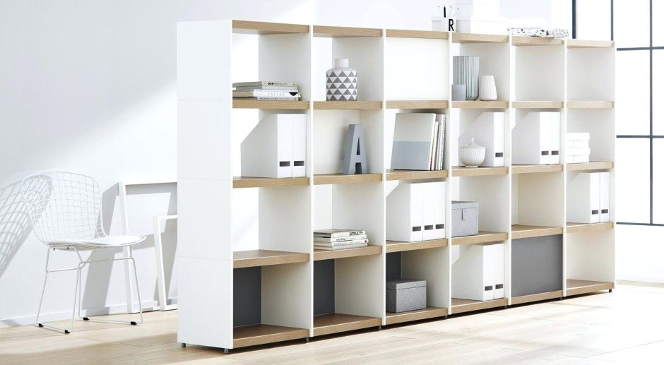 Необычные стеллажи перегородки