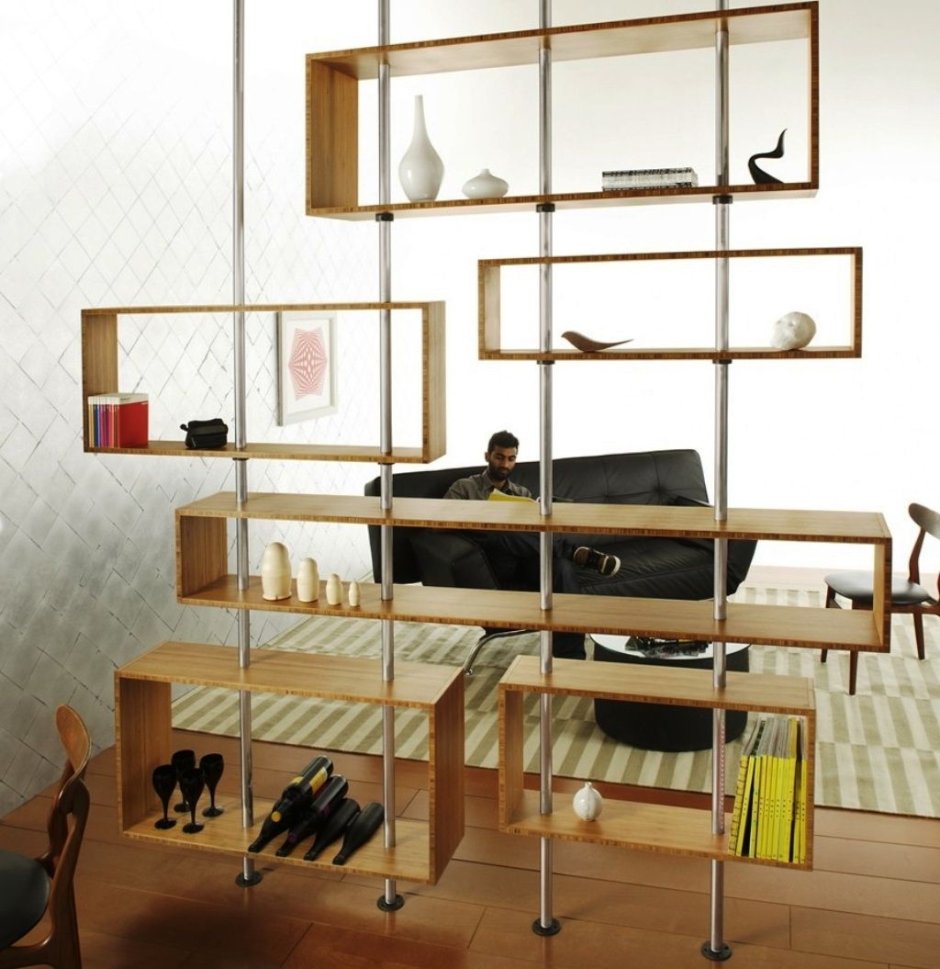 Стеллаж угловой для зонирования