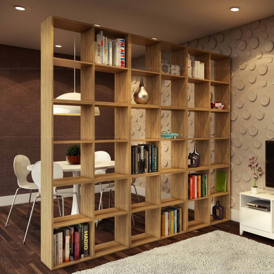 Межкомнатная перегородка стеллаж