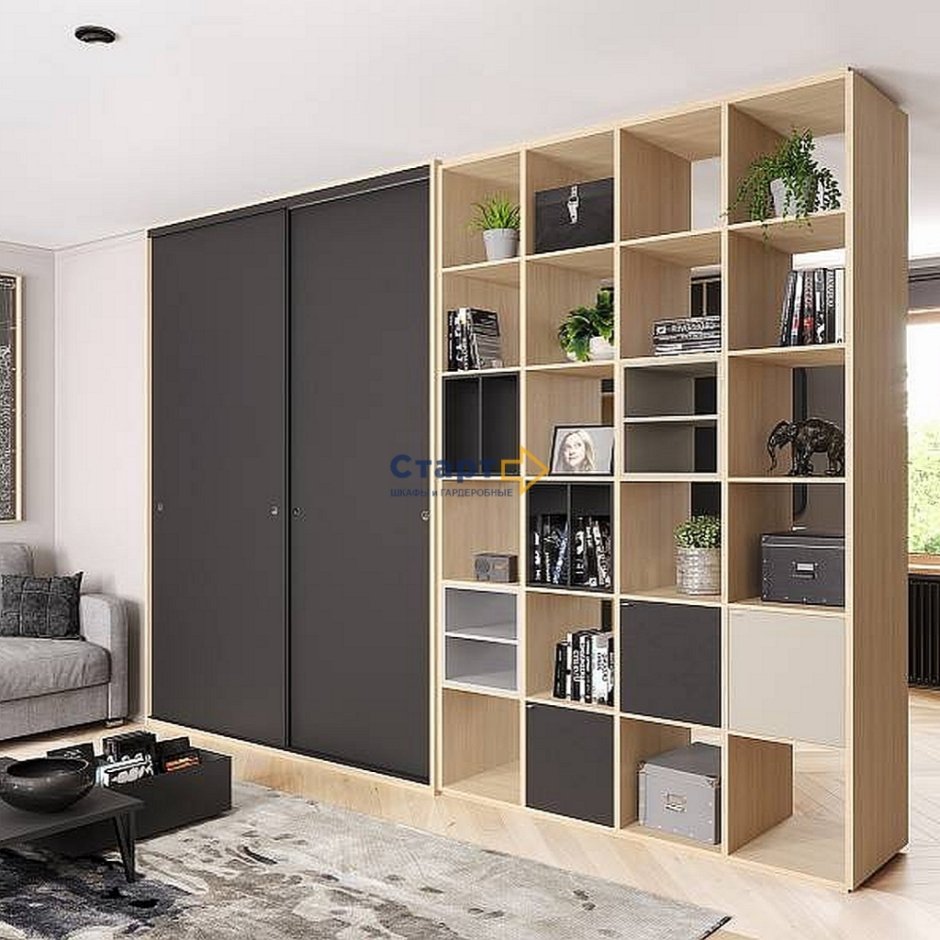 Белые книжные стеллажи в интерьере