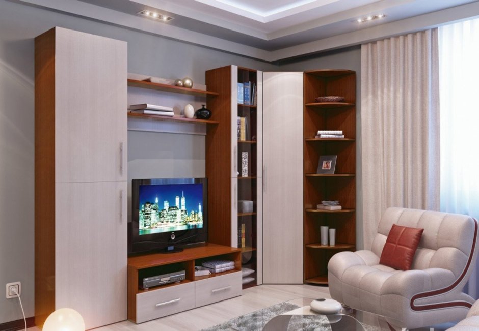 Стенки в гостиную со шкафом