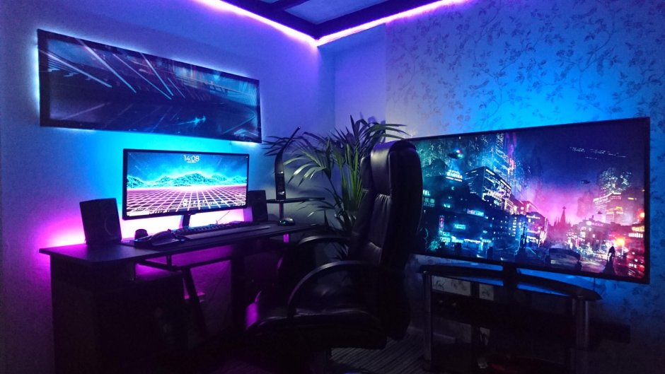 Комната геймера с подсветкой