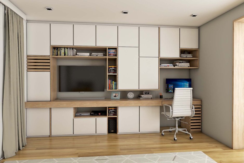 Стенка в гостиную под телевизор со шкафом