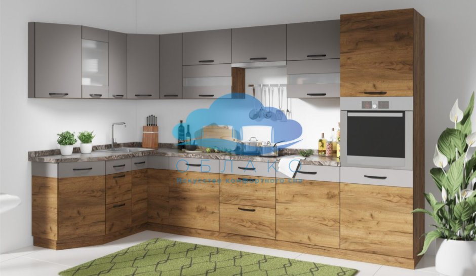 Кухня Аванти крафт золотой Луна