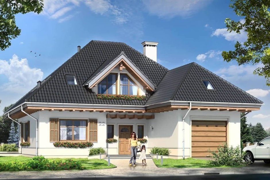 Вальмовая мансардная кровля