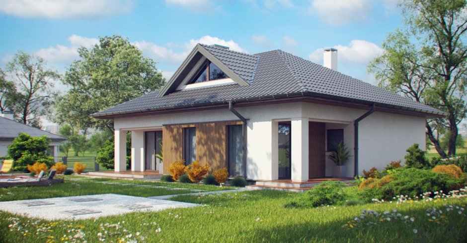 Крыши одноэтажных домов