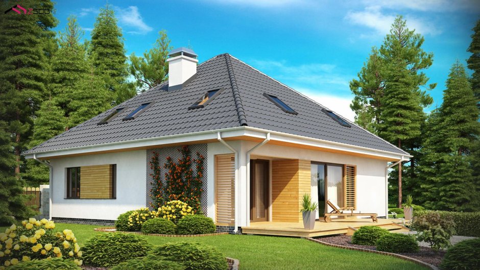 Одноэтажный дом 110 кв,м с мансардой