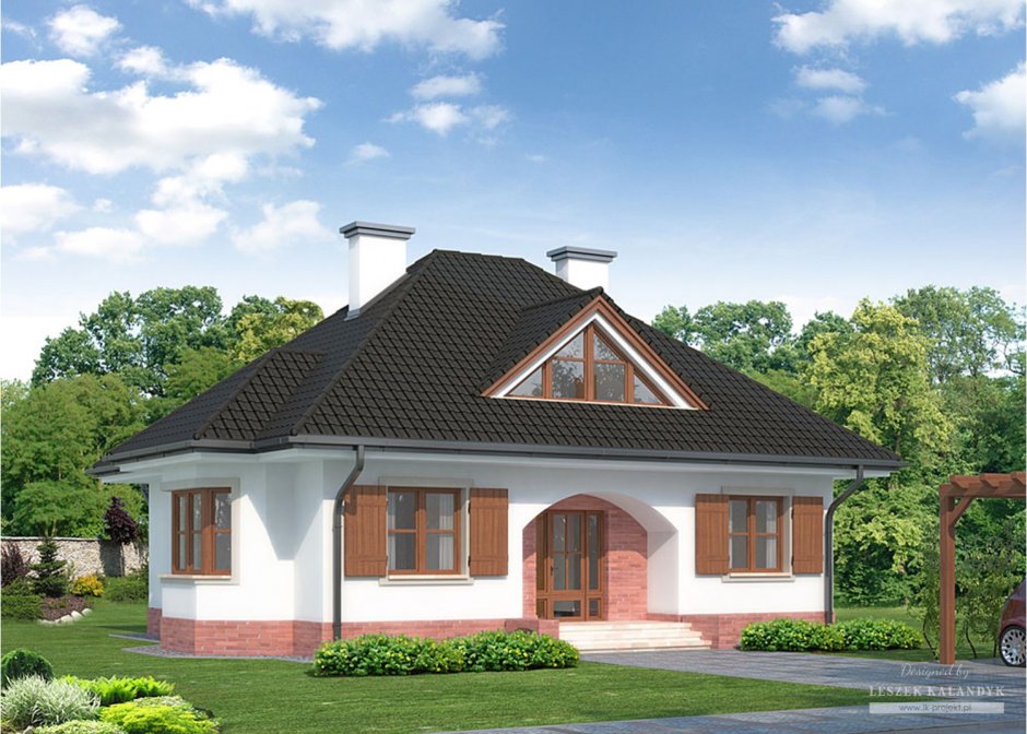 Дом с мансардой одноэтажный z500