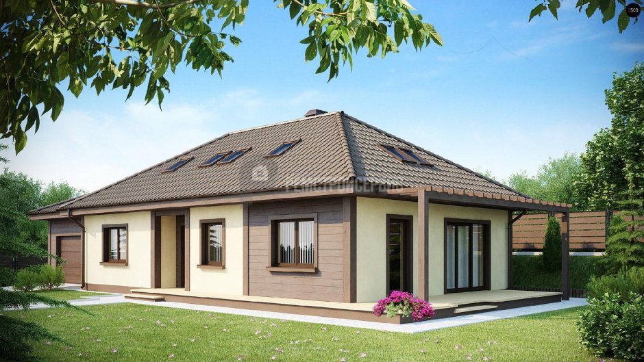 Z10 одноэтажный дом фасады