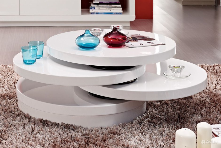 Столик журнальный Cava-Manhattan круглый трансформер