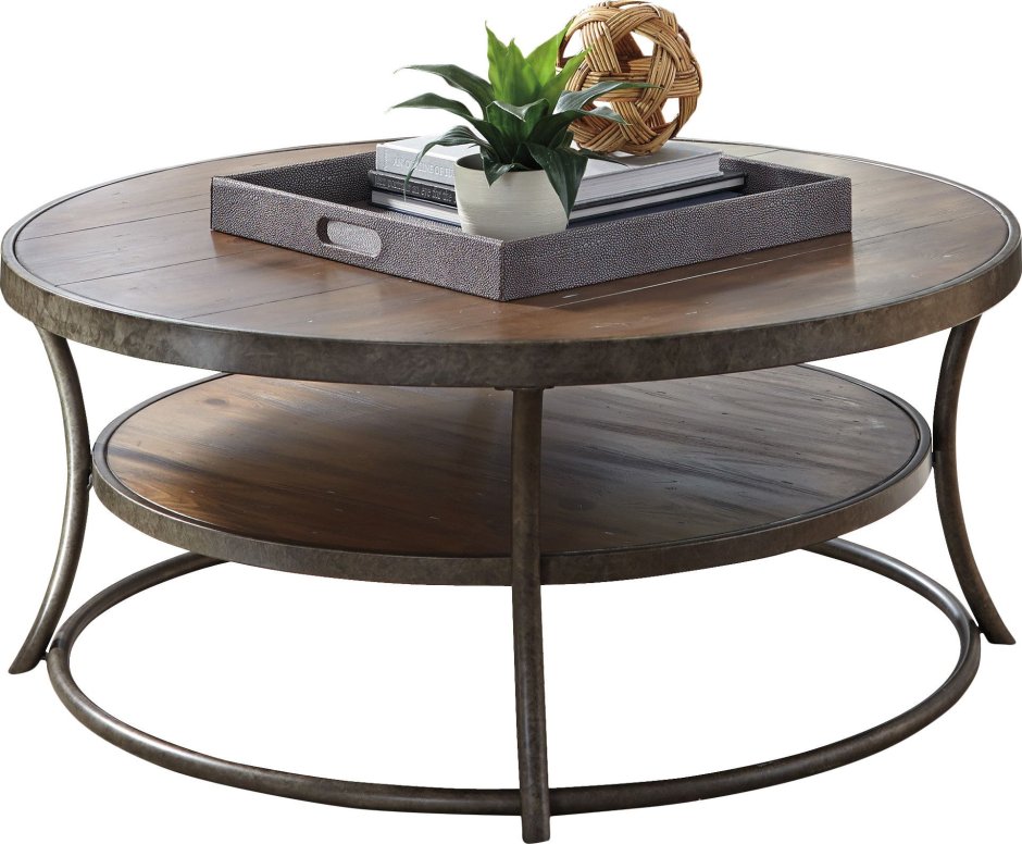 Журнальный столик Fargo 40" Round reclaimed Wood Coffee Table журнальный стол