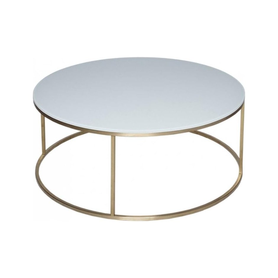 Круглый журнальные столики с белым мрамором