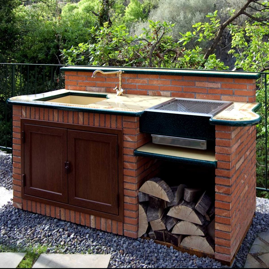 Барбекю с умывальником