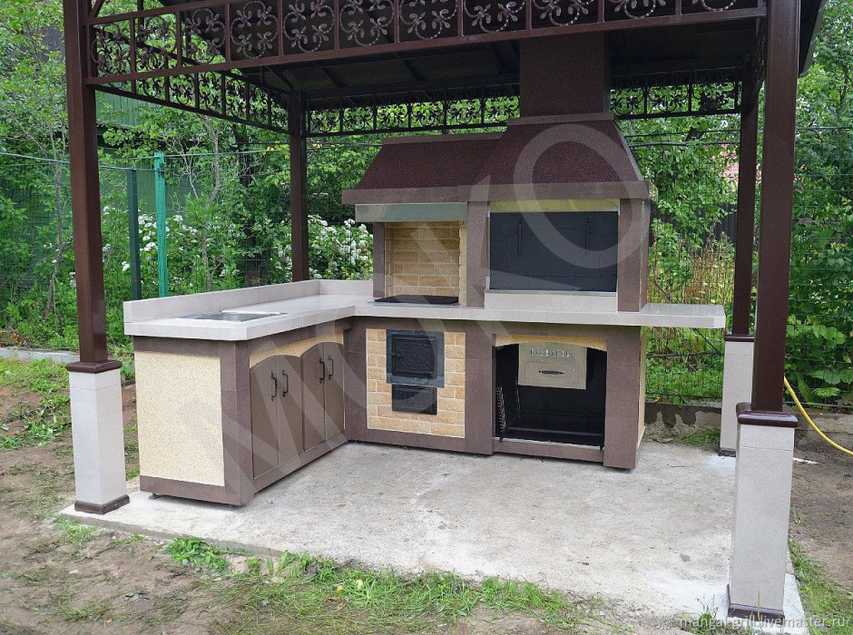 Мангальная зона с тандыром и мангалом