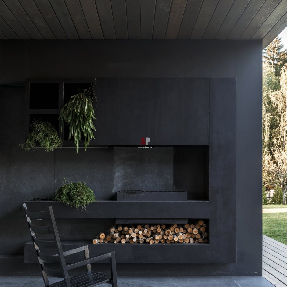 Облицовка барбекю в современном стиле