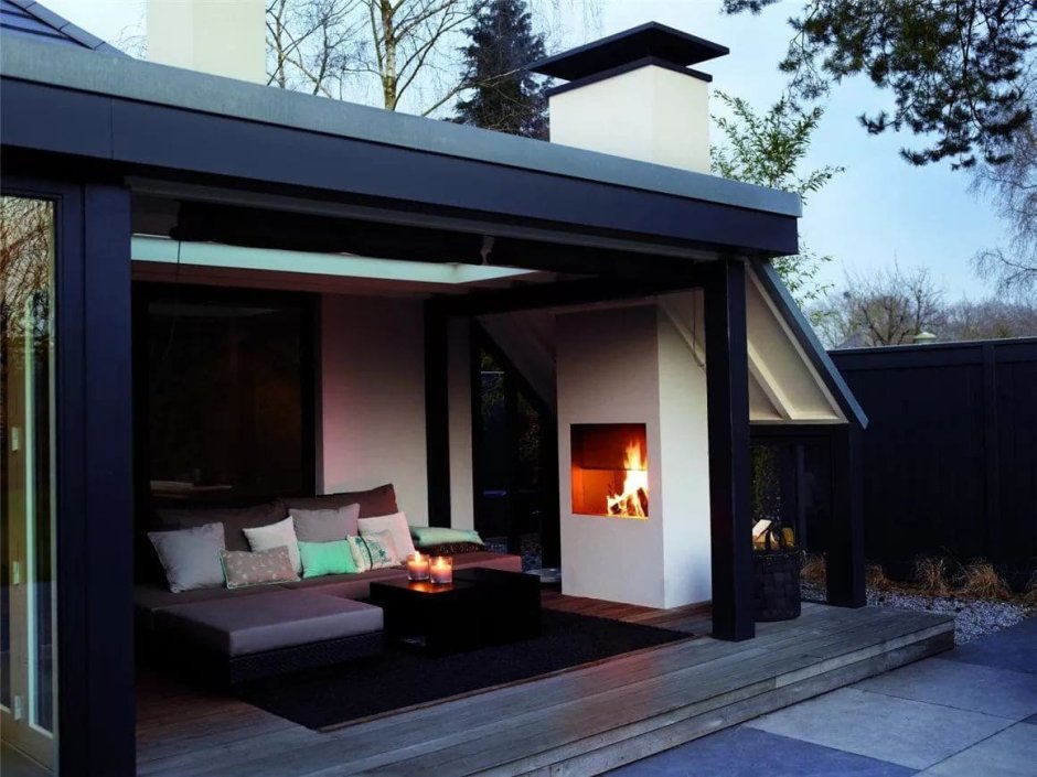 Патио Модерн с барбекю