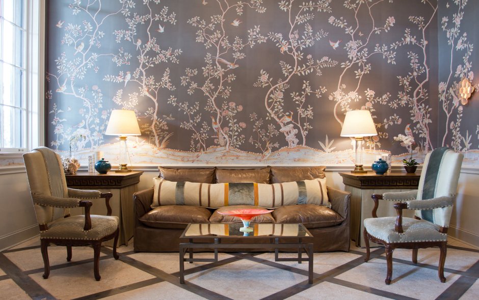 Модные обои для гостиной