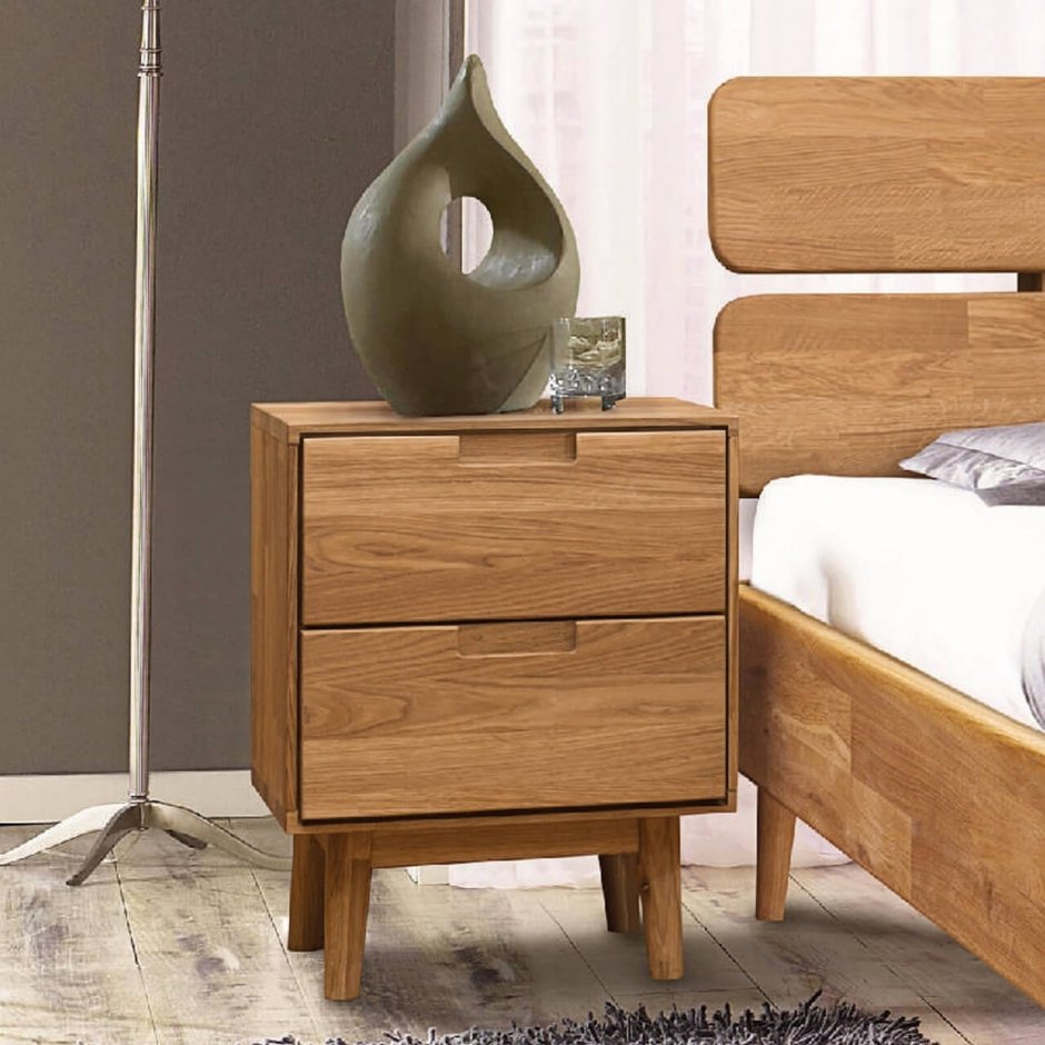 Тумба прикроватная "Валенсия",дуб массив масло бейц