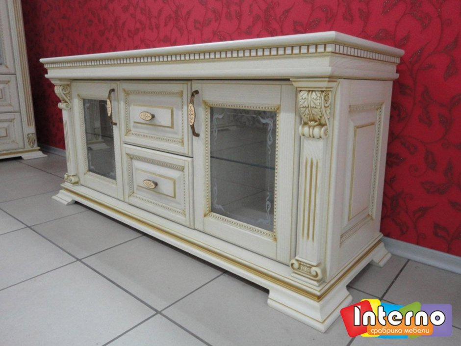 Тумба Румыния Винтаж перекраска красный