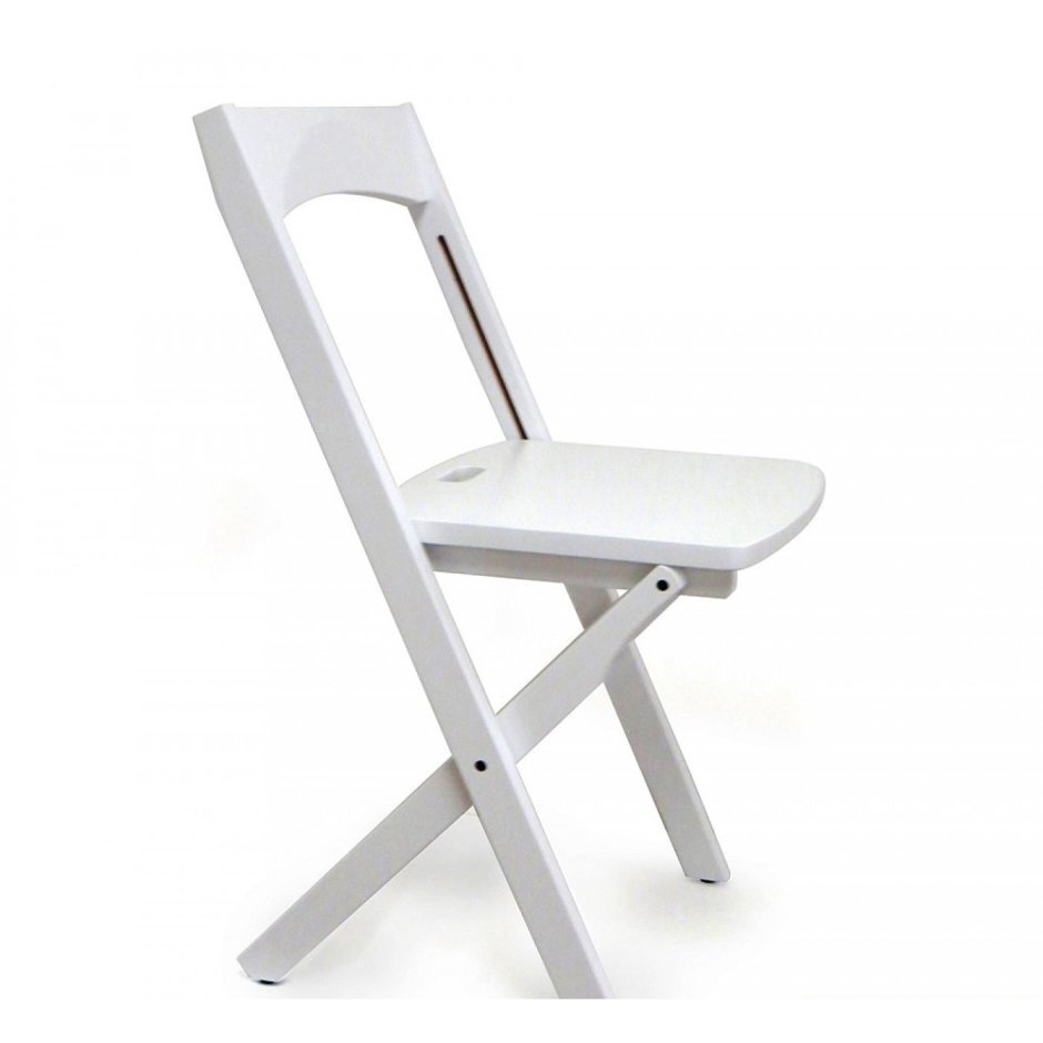 Стул раскладной деревянный белый