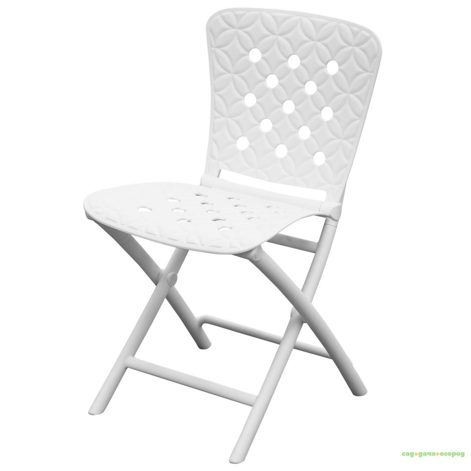Кресло садовое раскладное белое