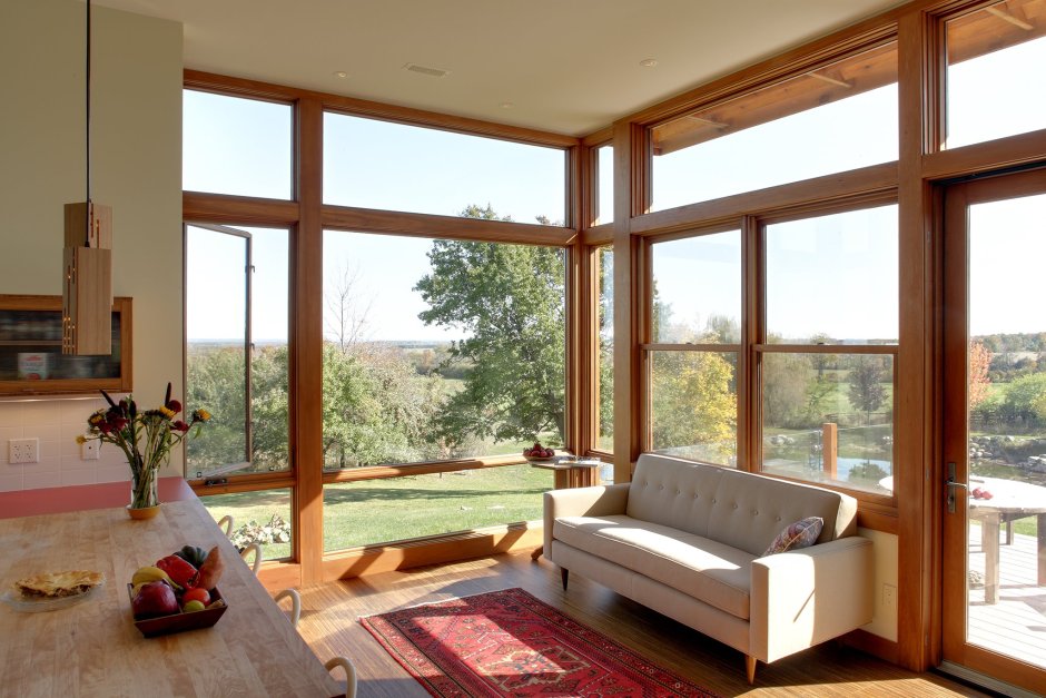 Панорамные окна в частном доме