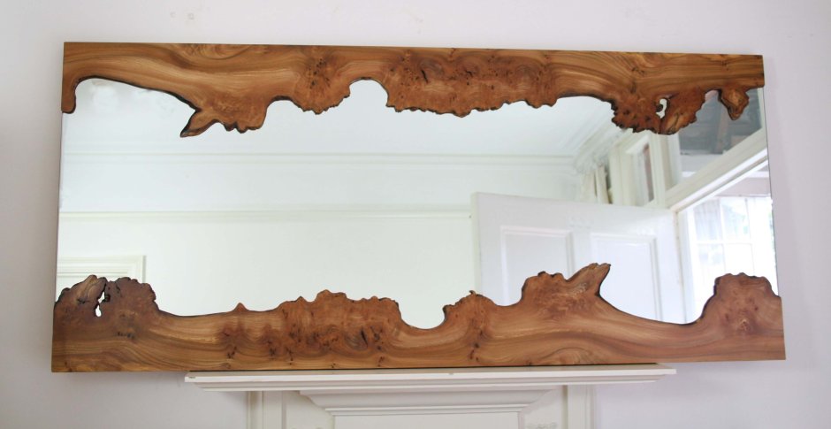 Зеркало из слэба дерева