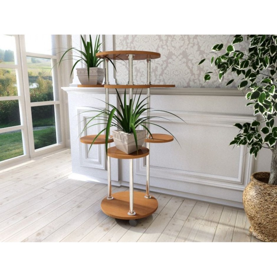 Подставка для кашпо из дерева