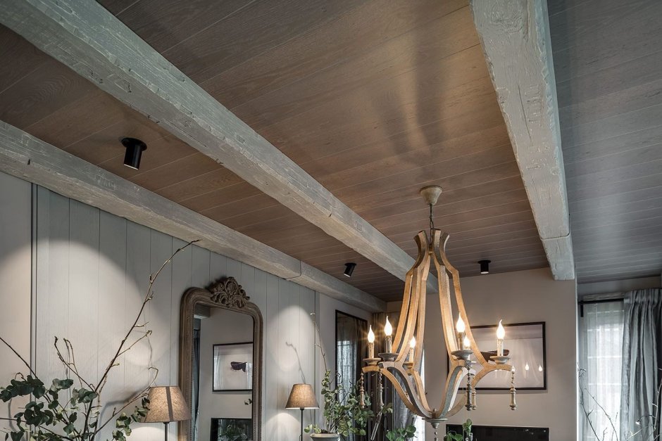 Деревянная люстра