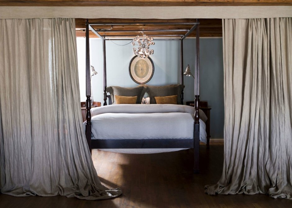 Зонирование шторами