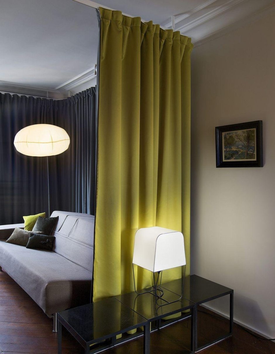 Шторы для зонирования пространства в комнате