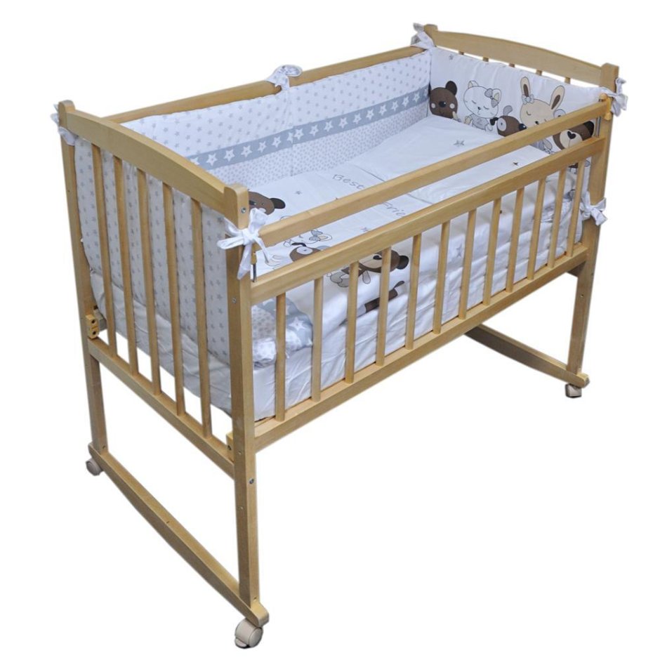 Кроватка Беби 2 колесо качалка