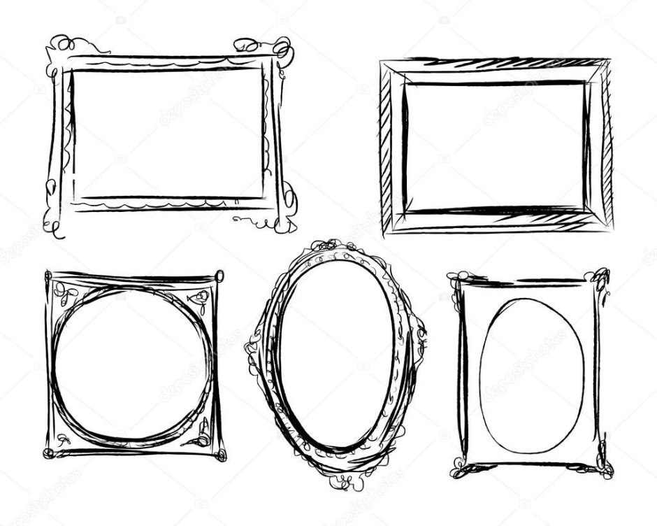 Набросок рамки для фотографий