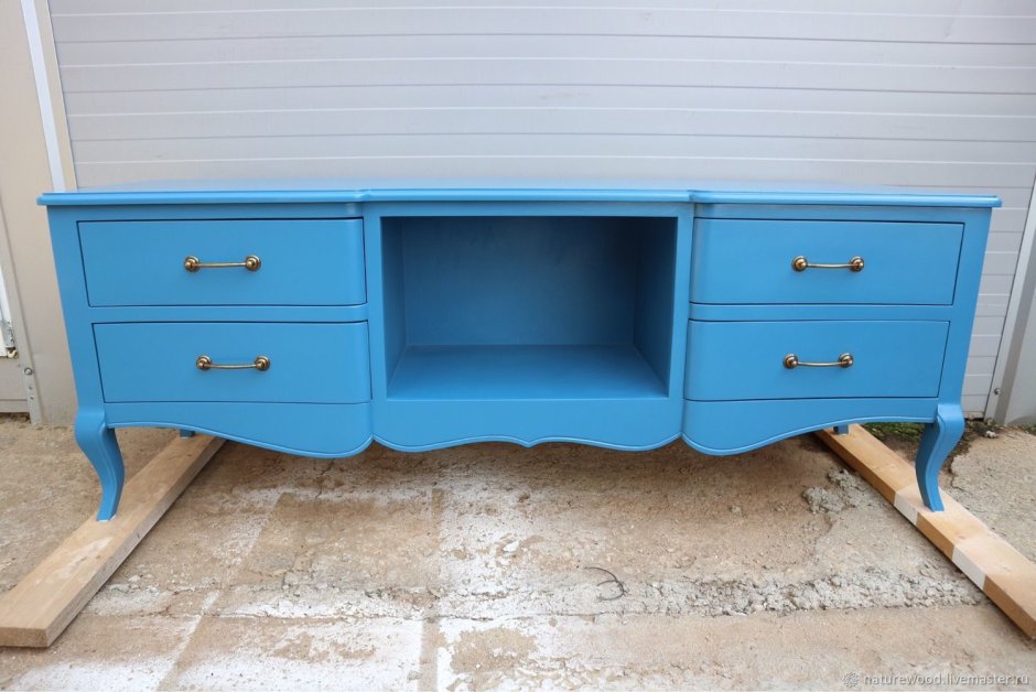 Тумба под ТВ синяя