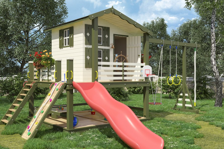 Детские площадки домики