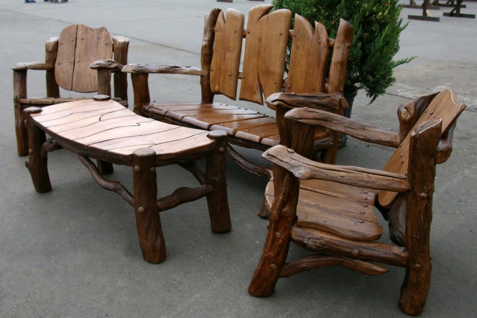 Стул из брусков