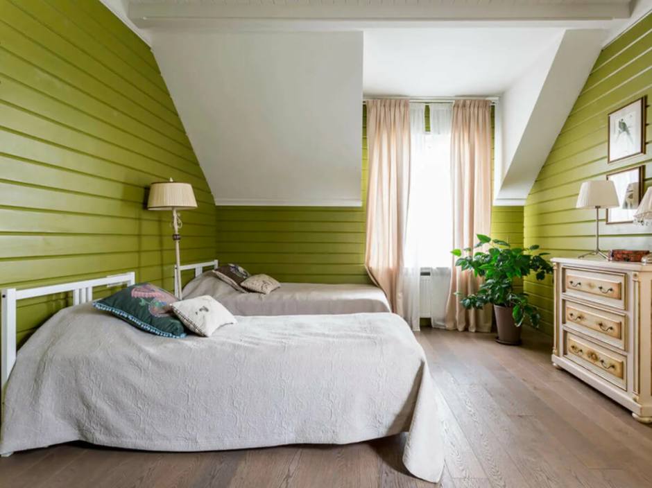 Tikkurila зеленый имитация бруса