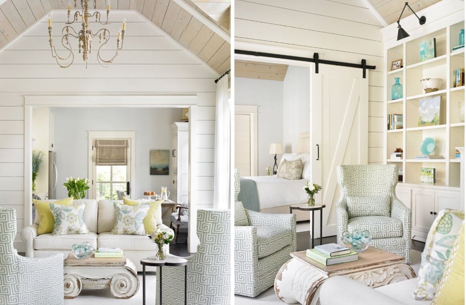 Дача легкий и светлый интерьер