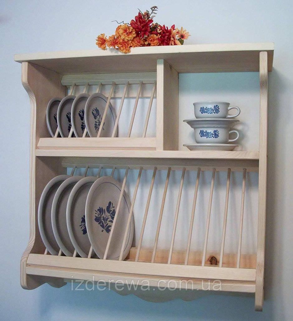 Полка для посуды настенная