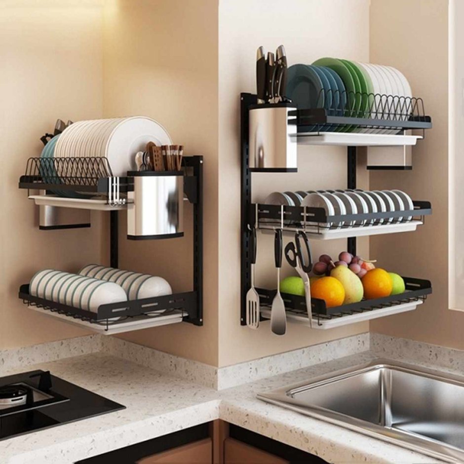 Stainless Steel dish Rack Dapur