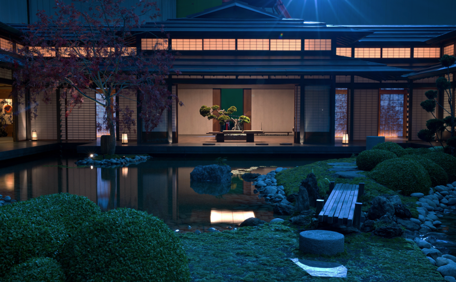 Подсветка японского сада