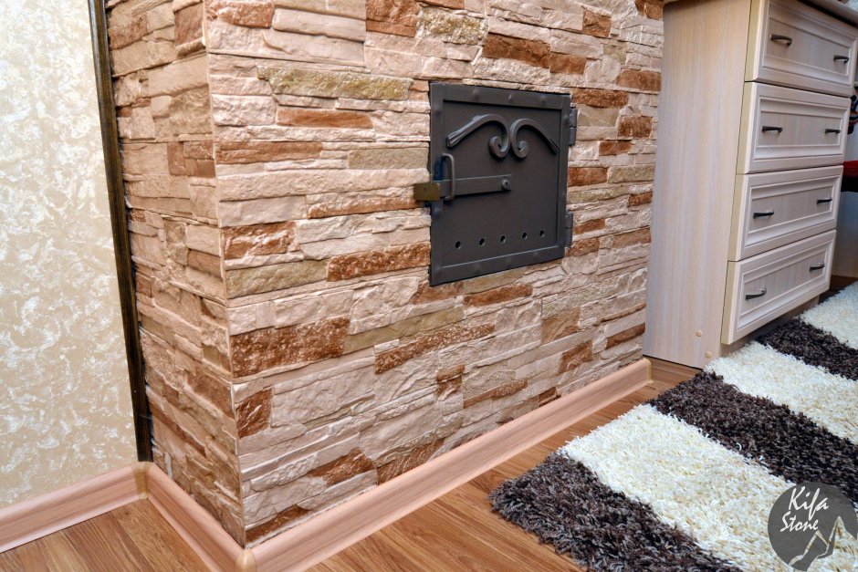 Камень сланец в интерьере