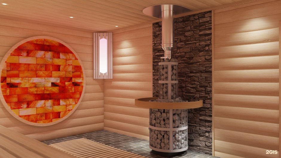 Отделка печи в сауне