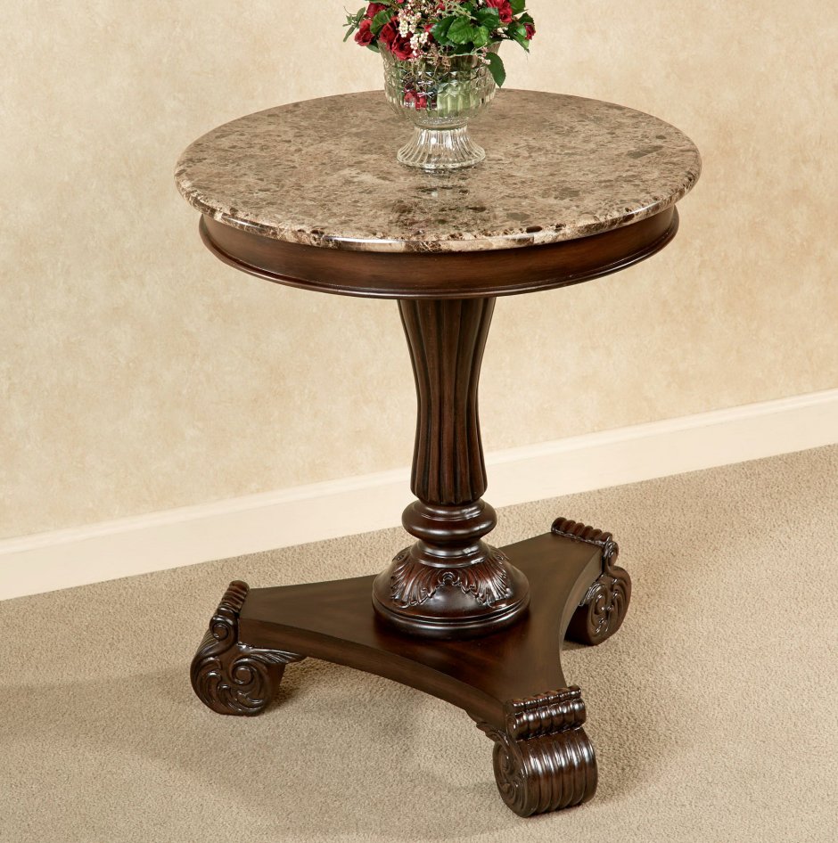 Стол журнальный круглый черный