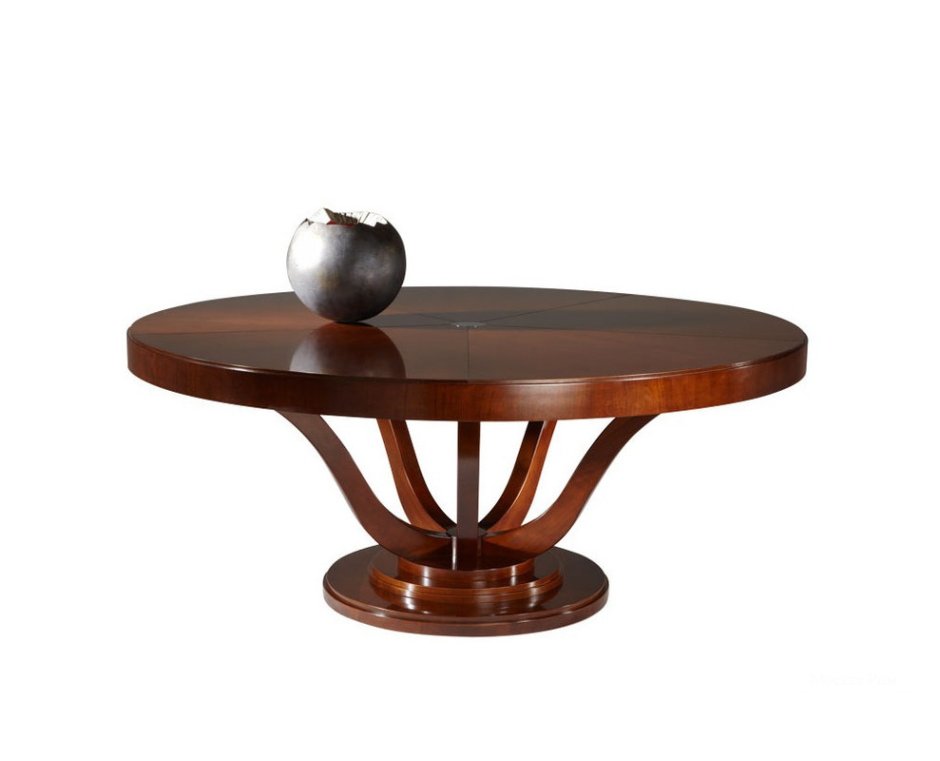 Белый кофейный столик круглый на ножке