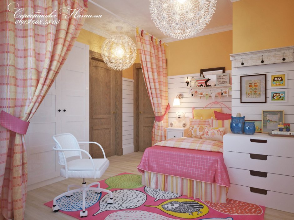 Интерьер детской проходной комнаты