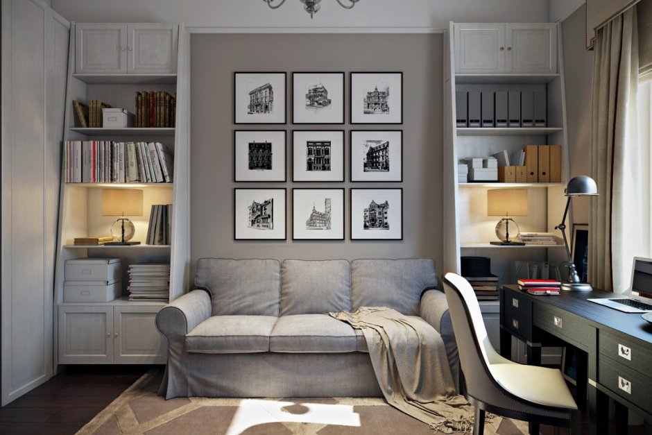 Интерьер женского кабинета в доме