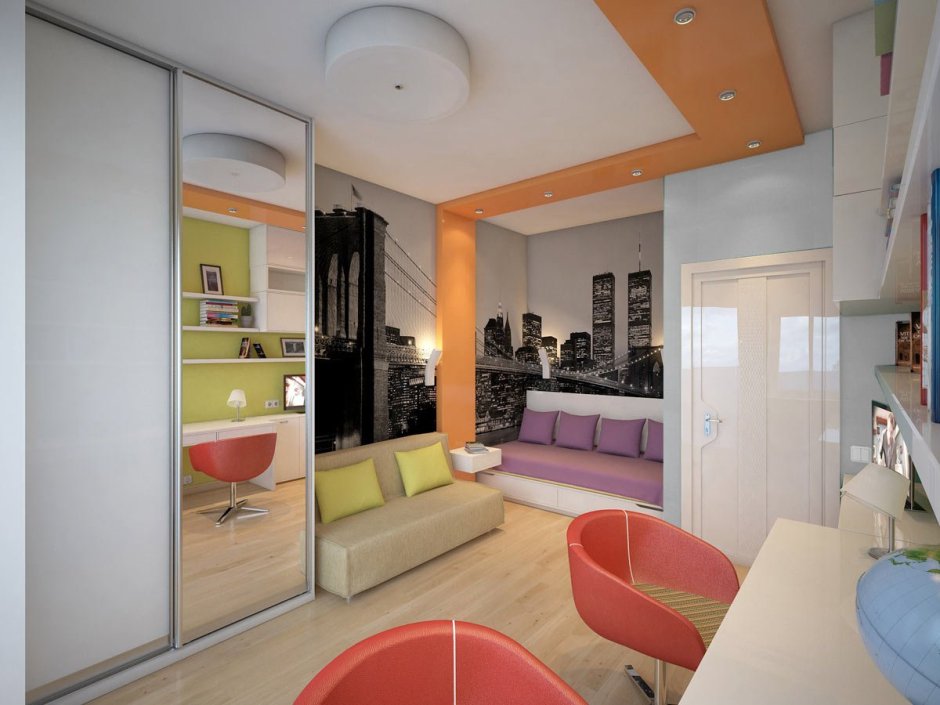 Проходная комната для девочки