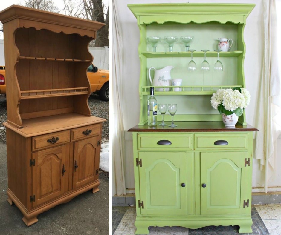 Декор старого серванта