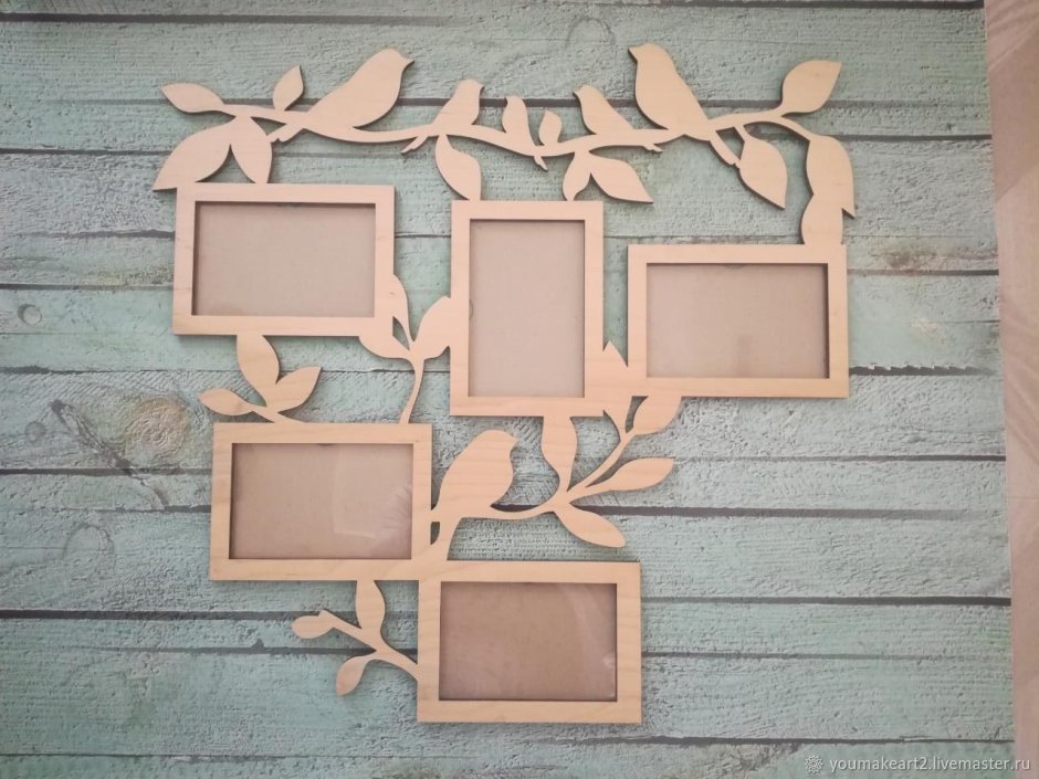 Семейные фоторамки из дерева